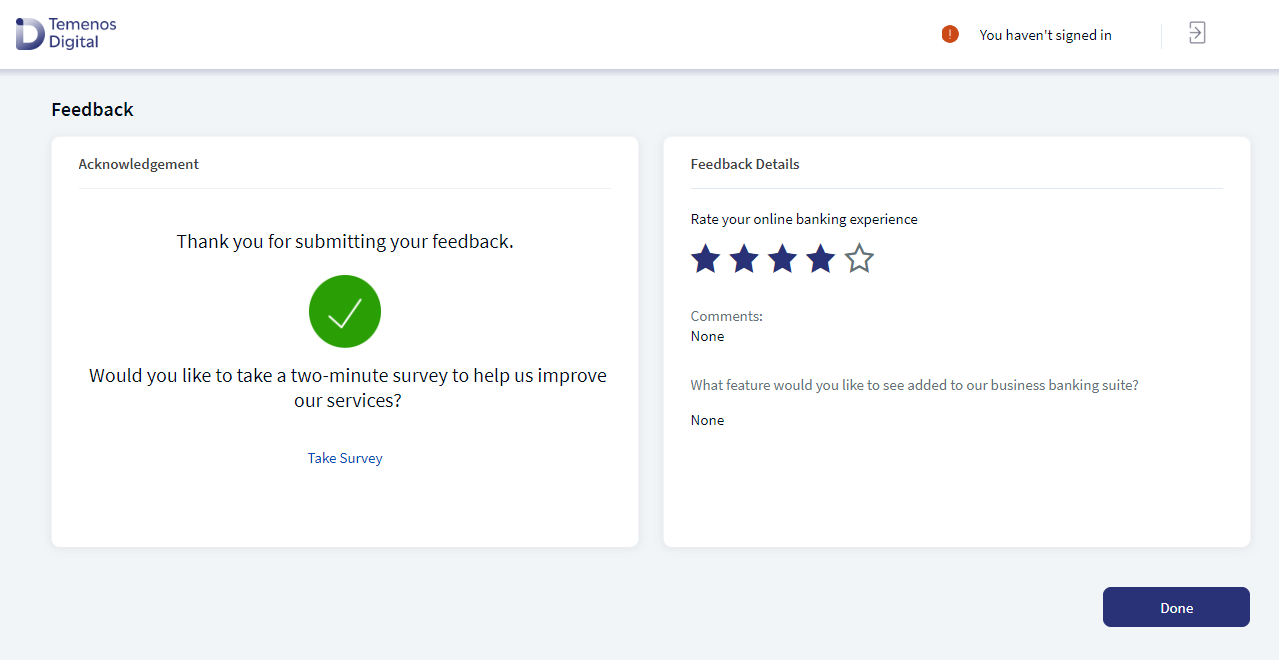 Feedback Acknowledgement